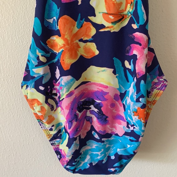 Swim/Bathing Suit One Piece Size 6 Women’s Into The Bleu By Amerex Multi Colors - Picture 6 of 11